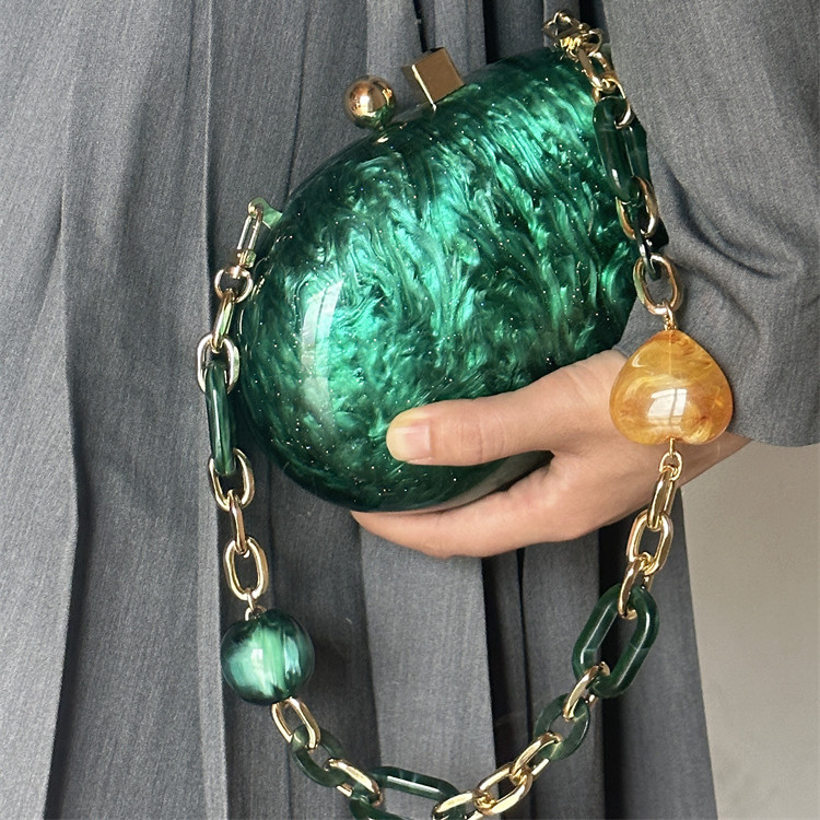 Women Bags Green - Banquet New Acrylic Clutch Bag Ladies