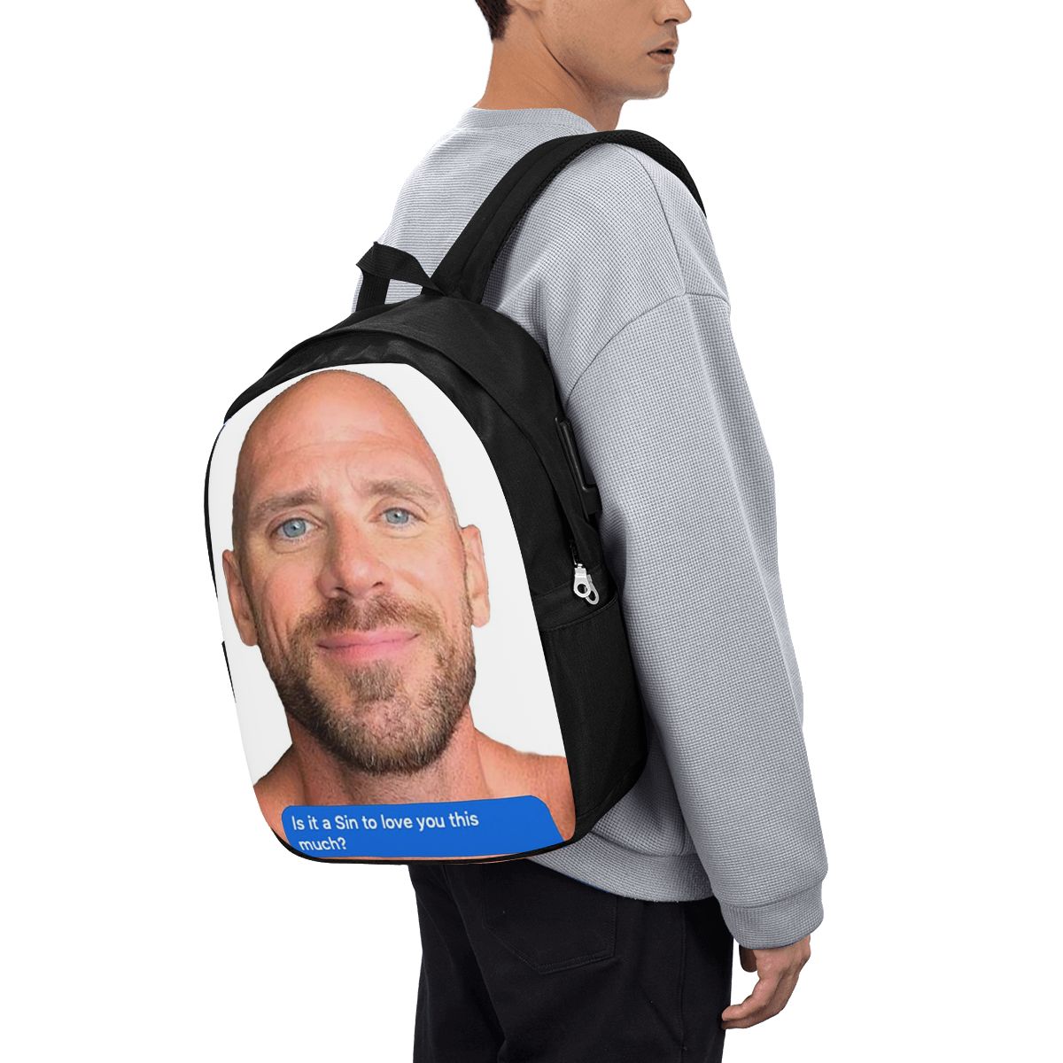 Womens Backpack - Johnny Sins Flirty Text Bubble Backpack
