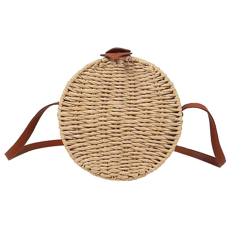 Circle Round Bag - Women Summer Rattan Bag Round Straw