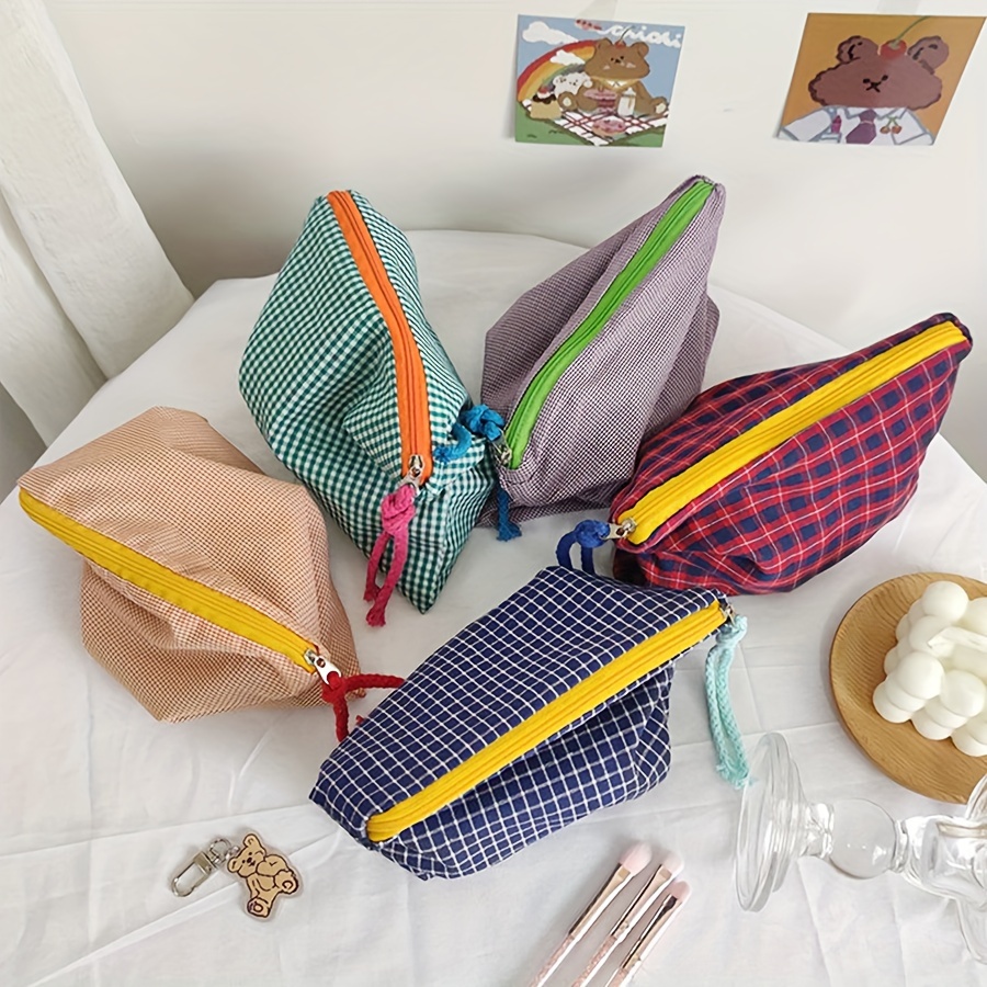 Women Bags For Sale - Hot Sale Women Plaid Makeup Bag