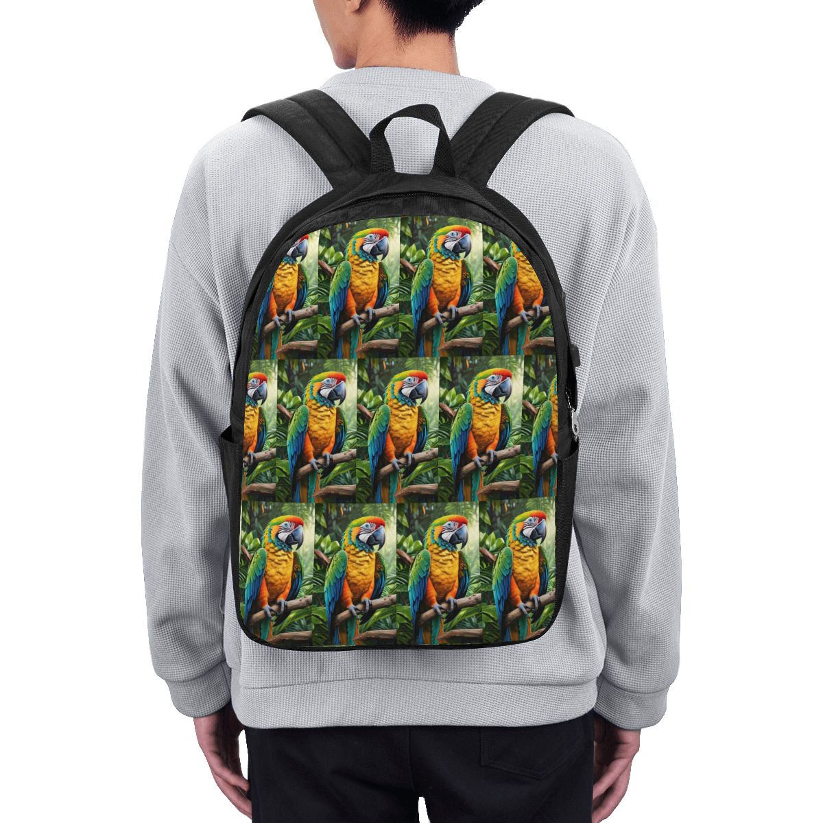 Womens Backpack - Cute Macaw Parrots Backpack Travel Notebook