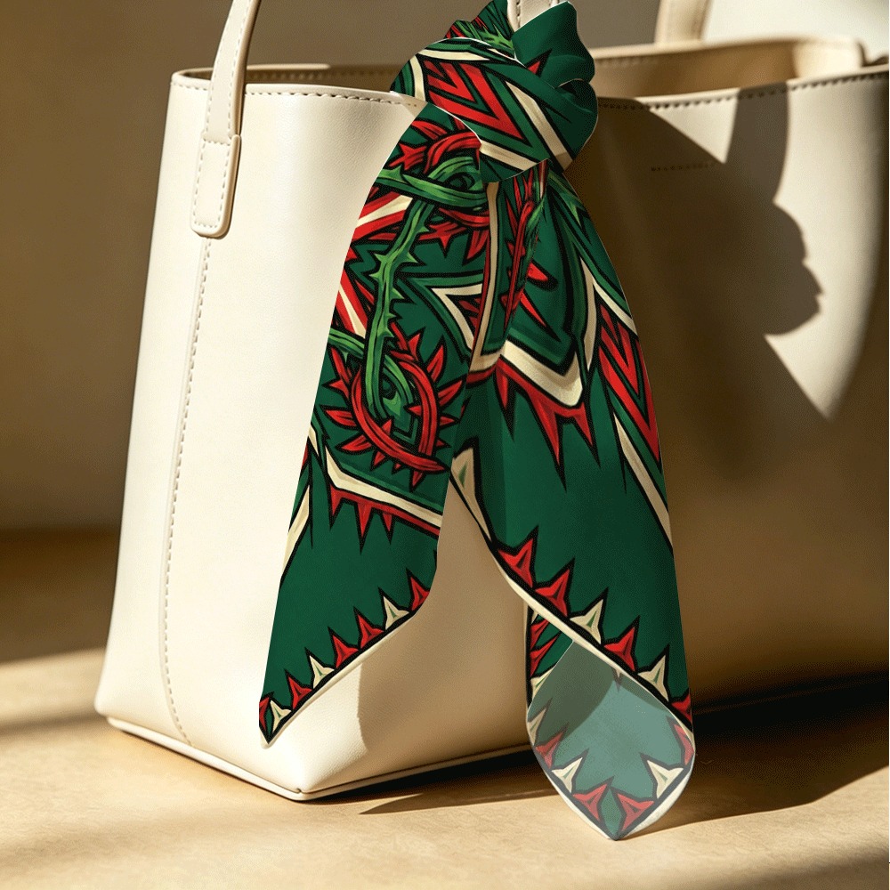 Red and green thorny vine patt - Women Bags Green review and price