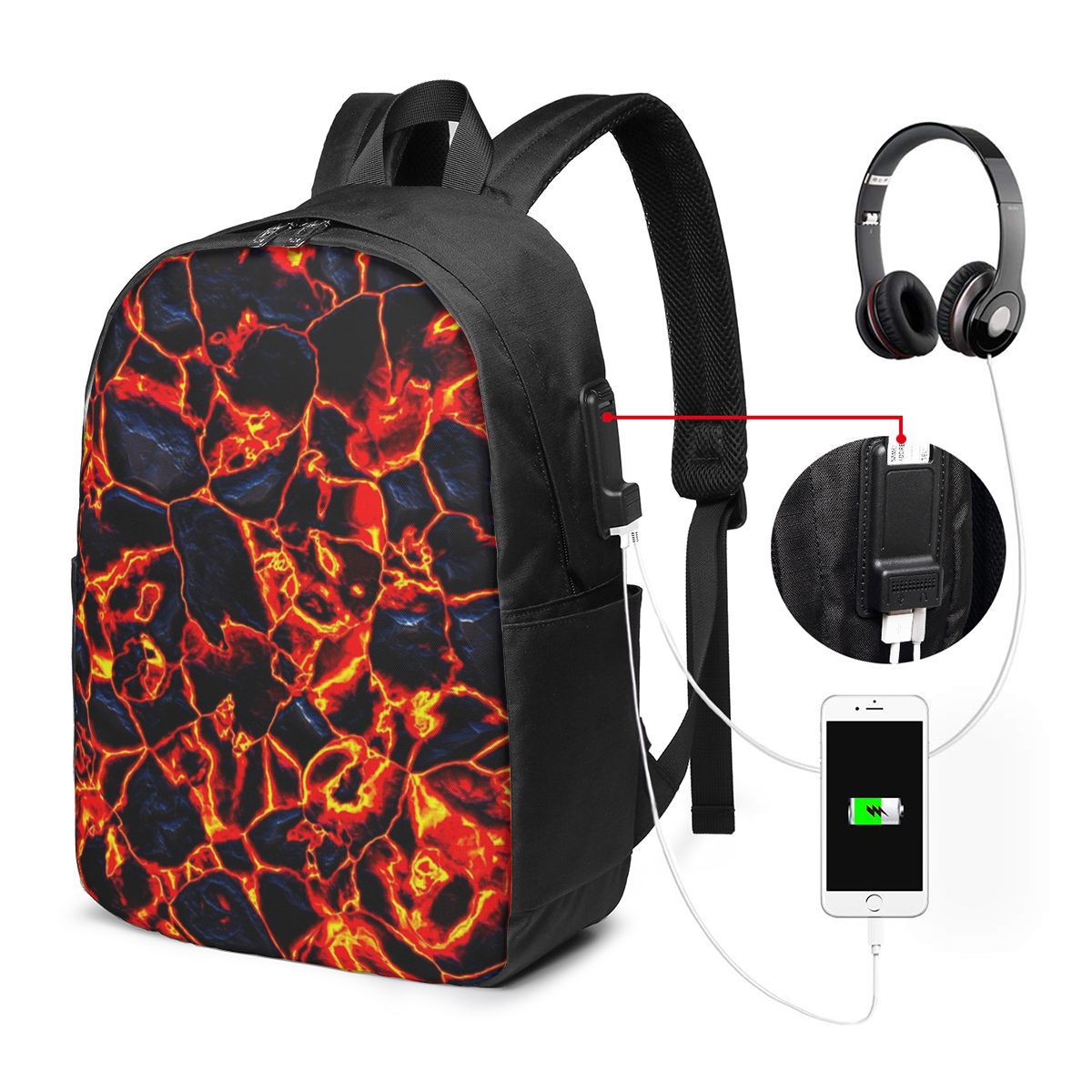 Magma Volcano Lava Fire Backpa - Womens Backpack review and price