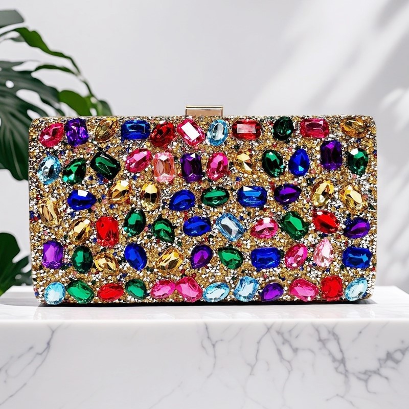 Gold Metal Handle Fashion Wome - Clutch Bag Evening review and price