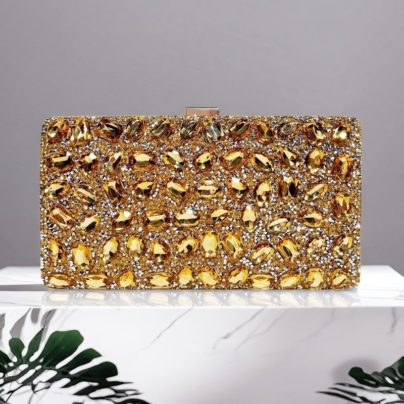 Gold Metal Handle Fashion Wome - Clutch Bag Evening review and price