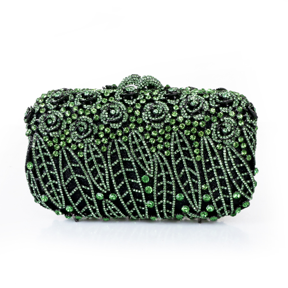 Full Stones Flower Party Box C - Women Bags Green review and price
