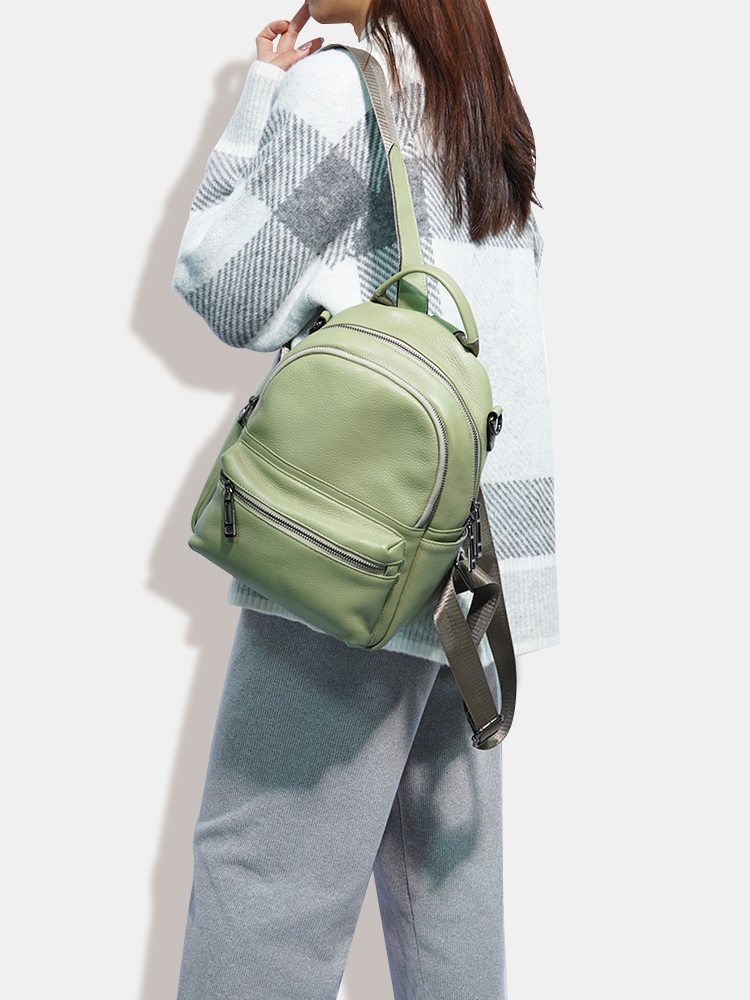 Zency Women Leather Backpack K - Women Bags Green review and price