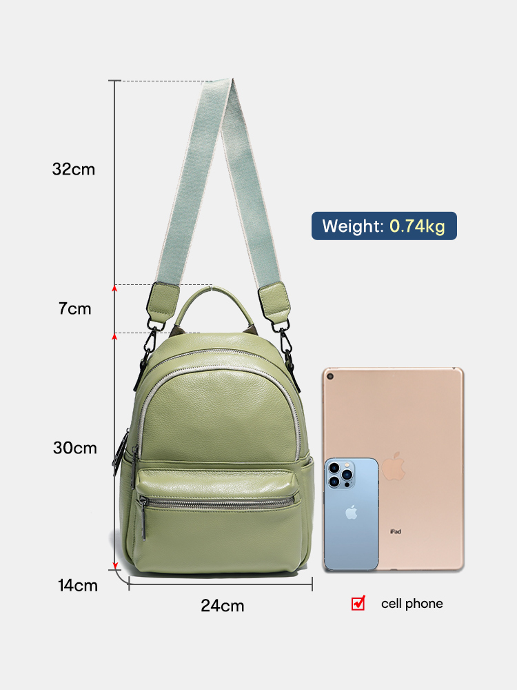 Zency Women Leather Backpack K - Women Bags Green review and price