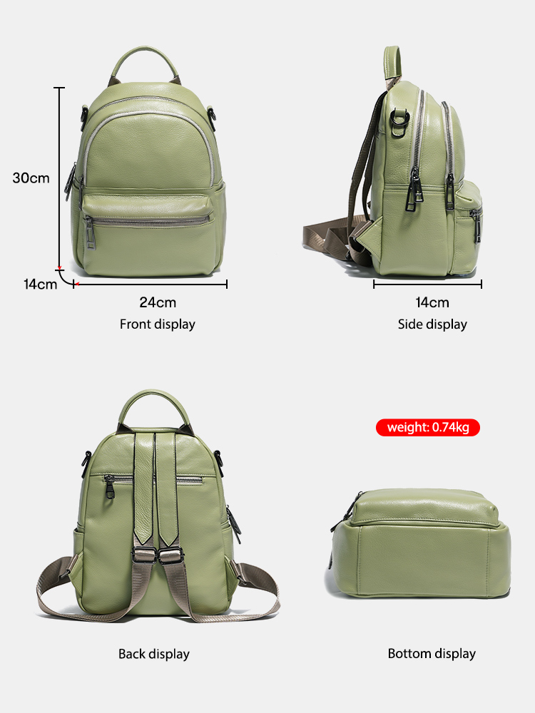 Zency Women Leather Backpack K - Women Bags Green review and price