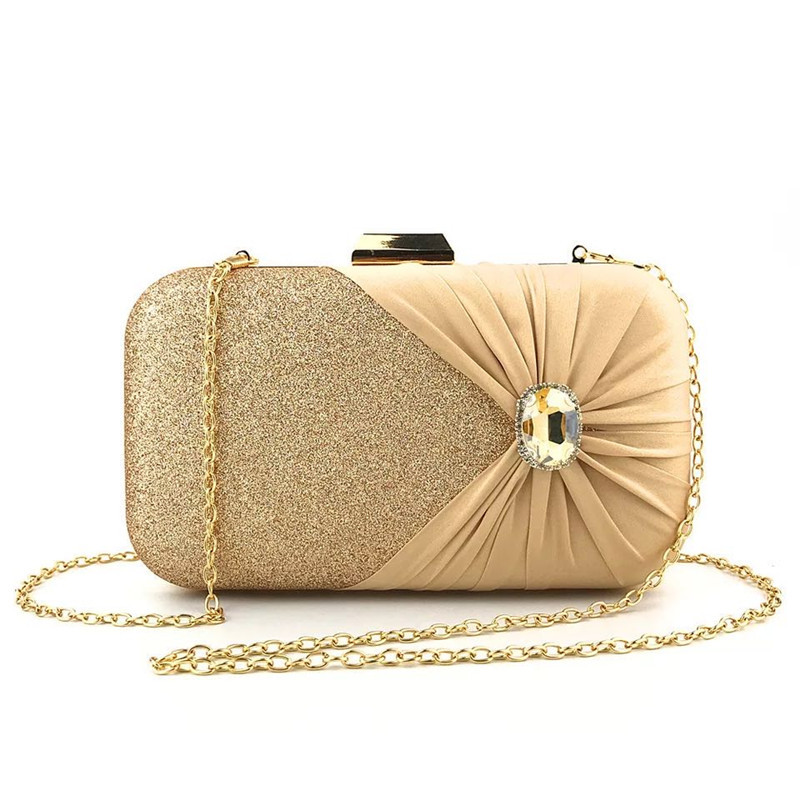 Silver Luxury Crystal Evening  - Women Bags Green review and price