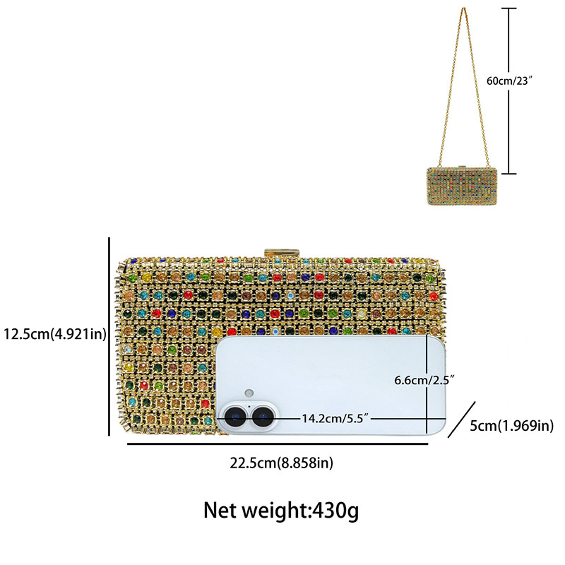 2026 Luxury Fashion Full Rhine - Clutch Bag Evening review and price