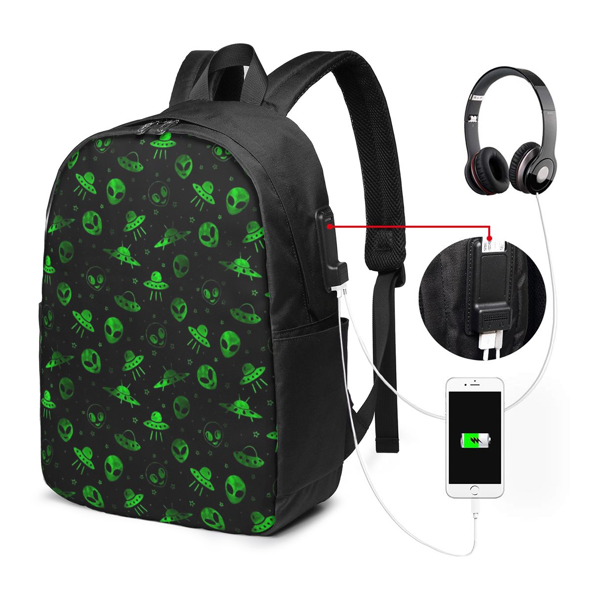 Aliens And UFOs Pattern Backpa - Womens Backpack review and price