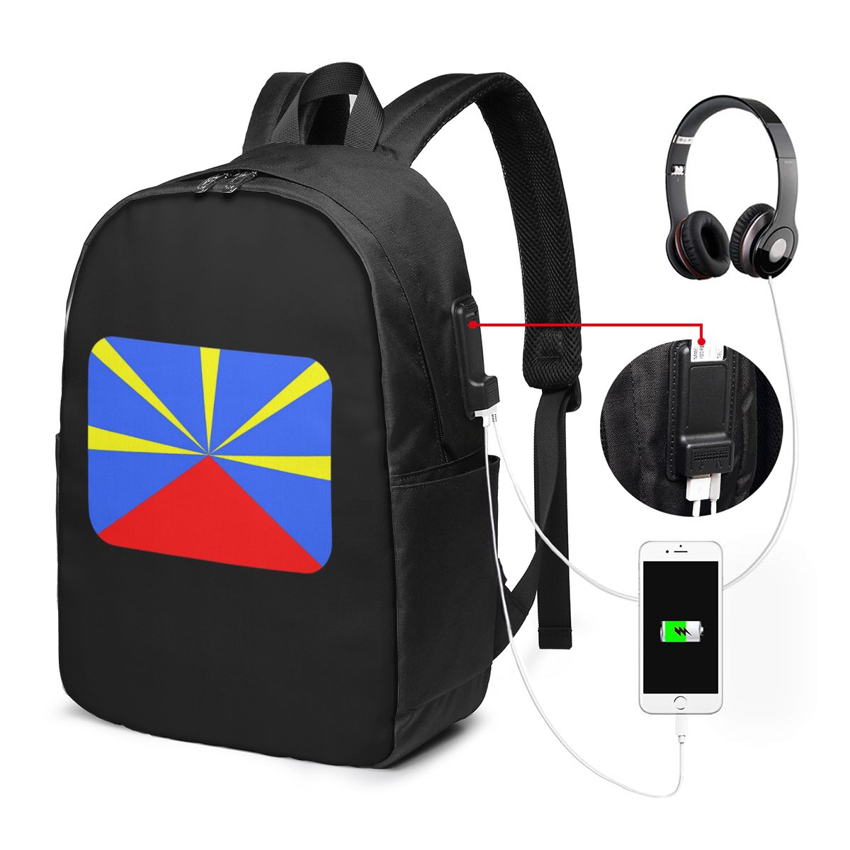 974 Reunion Island Flag Backpa - Womens Backpack review and price