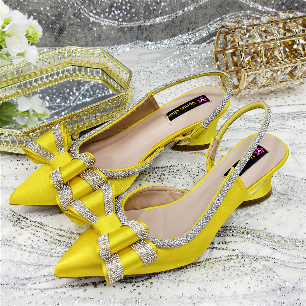 Elegant Yellow Satin Rhineston - Clutch Bag Evening review and price