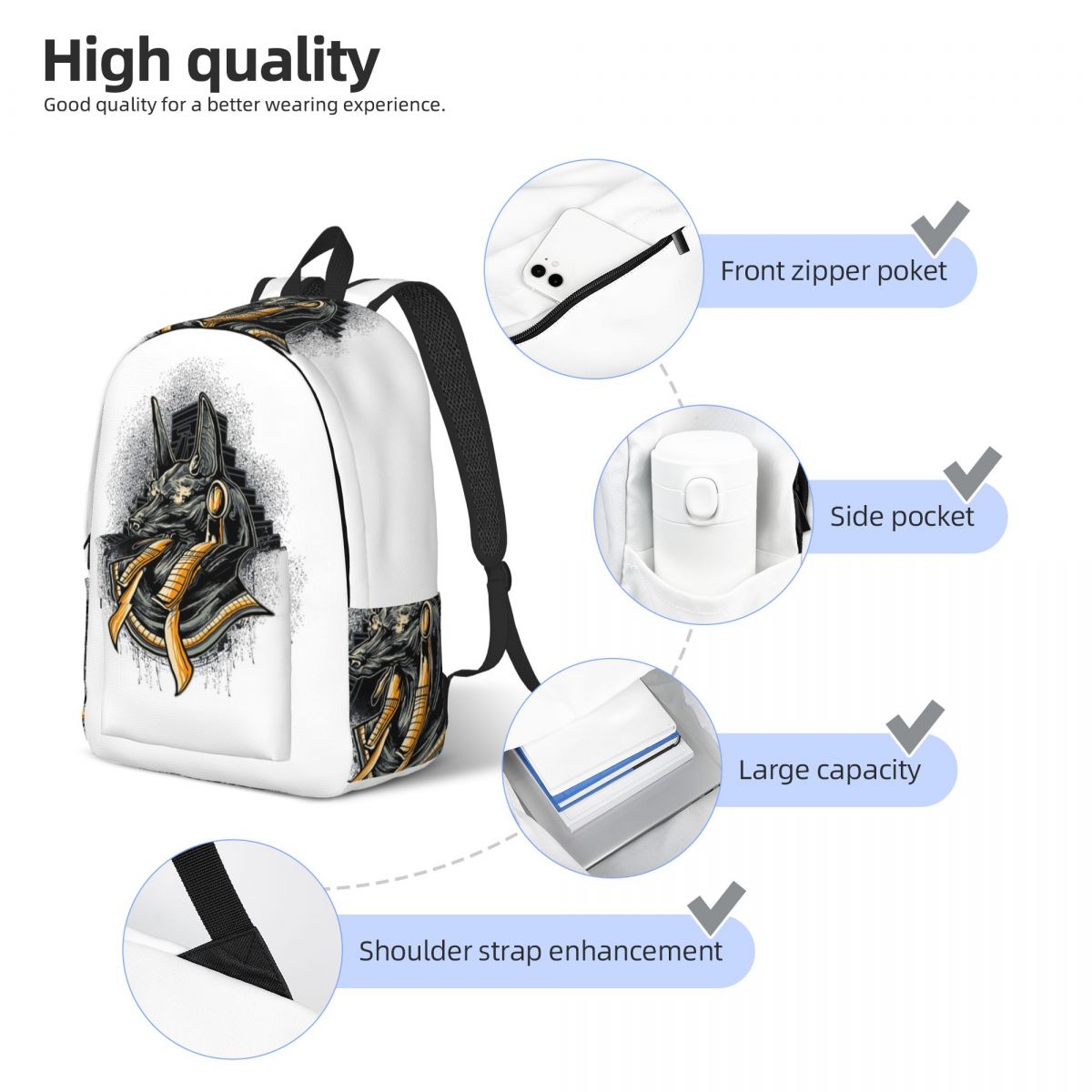 God Anubis Egypt Backpack Stud - Women Bags Egypt review and price